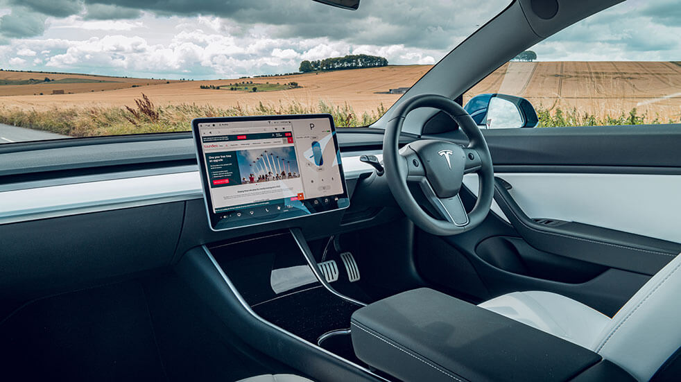 Tesla new car Model 3 interior